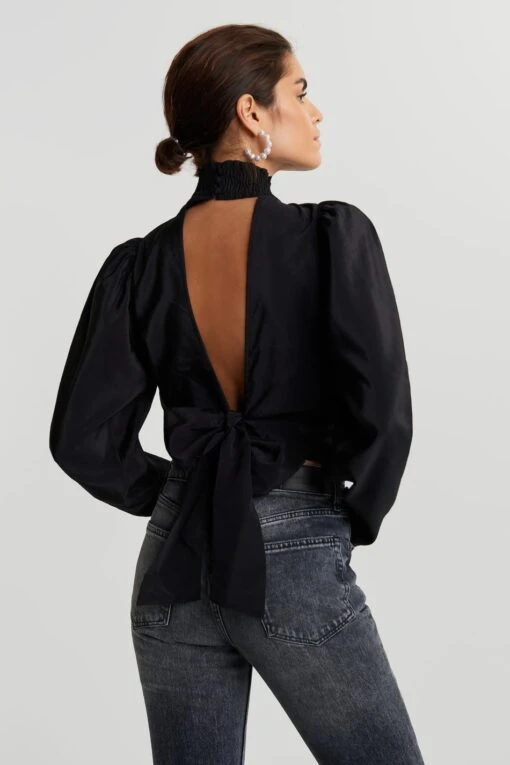 Gina Tricot Natha Open Back Top Black -Dress N Tops Sales Store 11543900001
