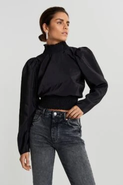 Gina Tricot Natha Open Back Top Black -Dress N Tops Sales Store 11543900002