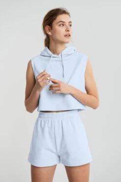 Gina Tricot Gia Sleeveless Hoodie Heather