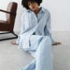 Gina Tricot Gizem Oversized Poplin Shirt Multi Stripe