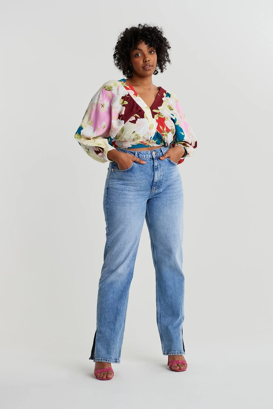 Gina Tricot Luna Blouse Bold Rose Aop 2 Gina Tricot Luna Blouse Bold Rose Aop - Image 2