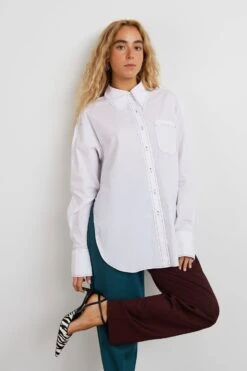 Gina Tricot Sheila Shirt Offwhite/zinfa