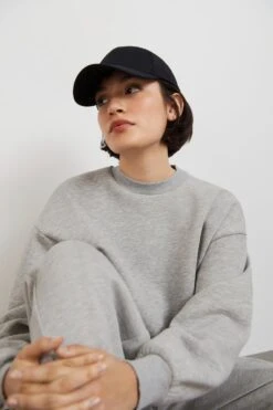Gina Tricot Basic Long Sweatshirt Grey Melange