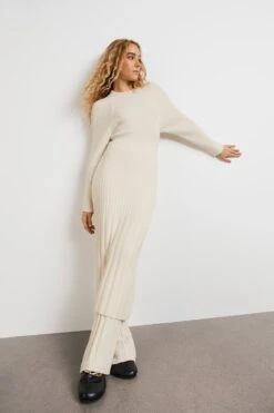 Gina Tricot Isa Knitted Dress Warm White
