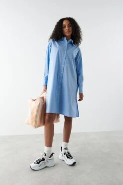 Gina Tricot Leaf Shirt Dress Windsurfer