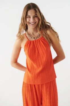 Gina Tricot Tamara Singlet Red Orange