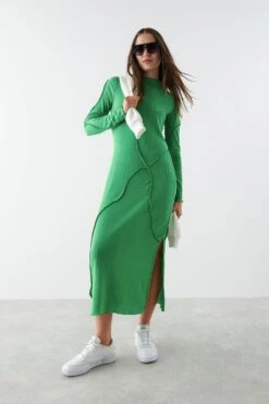 Gina Tricot Serina Dress Ming Green