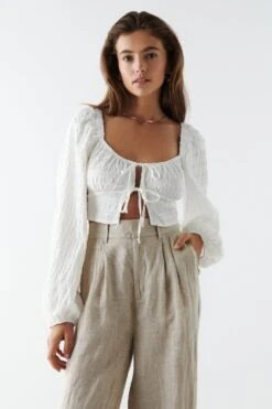 Gina Tricot Marielle Blouse Offwhite