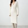 Gina Tricot Anja Knitted Dress Offwhite