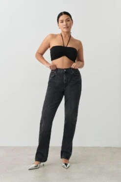 Gina Tricot Strap Details Bandeau Black