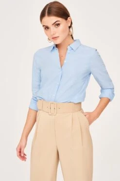 Gina Tricot Jessie Shirt Chambray Blue