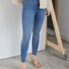 Gina Tricot Molly Petite High W Jeans Midblue G