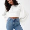 Gina Tricot Aria Rib Top Offwhite