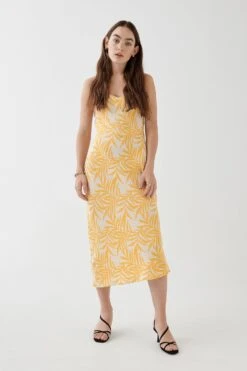 Gina Tricot Paloma Slip Dress Foliage Beige