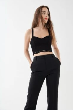 Gina Tricot Adriana Bustier Top Black