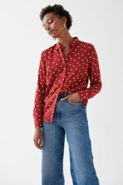Gina Tricot Vilma Shirt Chili Oil