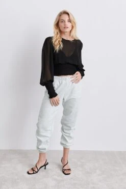 Gina Tricot Sandra Smock Blouse Black