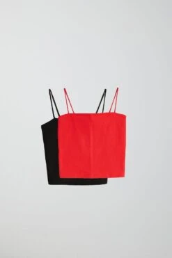 Gina Tricot 2-pack Scarlet Singlet Black/red