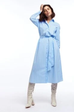 Gina Tricot Lovis Shirt Dress Blue/white Str
