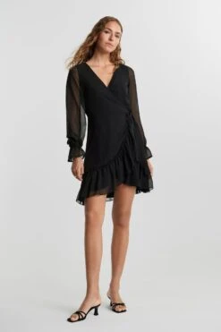 Gina Tricot Julianna Wrap Dress Black