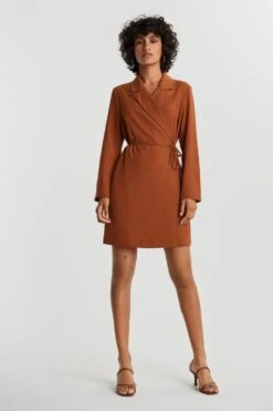 Gina Tricot Frances Blazer Dress Rust
