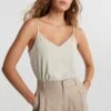 Gina Tricot Fiona Singlet Linen Beige