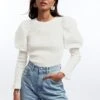 Gina Tricot Sanna Smock Top Offwhite